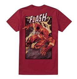 Cotton Soul DC Comics The Flash Speedster Herren T-Shirt, Cheery Red, Cheery Red, XXL von Cotton Soul