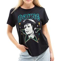 Cotton Soul David Bowie - Star - Damen Fashion T-Shirt, Schwarz , XXL von Cotton Soul