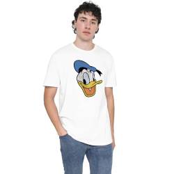 Cotton Soul Disney Donald Duck Face Unisex Vintage T-Shirt Weiß, weiß, S von Cotton Soul