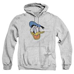 Cotton Soul Disney Donald Kapuzenpullover mit Entengesicht, Vintage-Stil, Grau meliert, grey heather, M von Cotton Soul