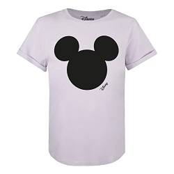 Cotton Soul Disney Mickey Mouse Head Damen-T-Shirt, Lavendel, Lavender, X-Large von Cotton Soul