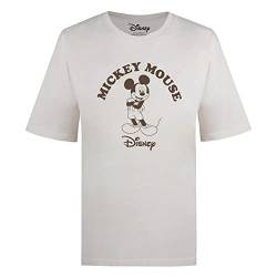 Cotton Soul Disney Mickey Mouse Mute Damen Oversize-T-Shirt, Vintage, Weiß, Vintage White, M von Cotton Soul