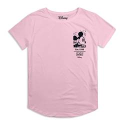 Cotton Soul Disney Retro Comic Book Mickey Mouse Damen-T-Shirt, Hellrosa, Light Pink, Small von Cotton Soul