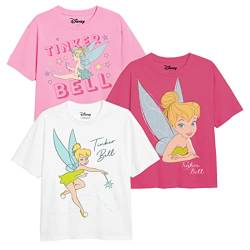 Cotton Soul Disney Tinkerbell Fairy Magic Pack Mädchen T-Shirt, Multipack, multi, S von Cotton Soul