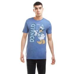 Cotton Soul Donald Duck Mickey Mouse & Friends Play It cooles Herren-T-Shirt, Indigo, indigo, S von Cotton Soul