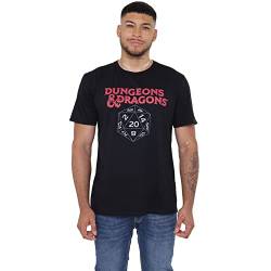 Cotton Soul Dungeons & Dragons D20 Herren-T-Shirt, Schwarz, Black, XL von Cotton Soul