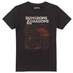 Cotton Soul Dungeons & Dragons Sketch Unisex T-Shirt, Schwarz, Schwarz , L von Cotton Soul