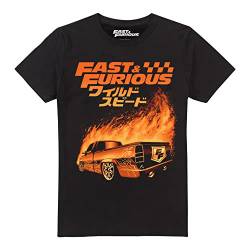 Cotton Soul Fast & Furious Furious Fire Herren-T-Shirt, Schwarz, Schwarz , XL von Cotton Soul