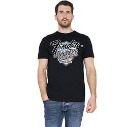 Cotton Soul Fender American Innovation 1946 Herren-T-Shirt, Schwarz, Schwarz , XL von Cotton Soul