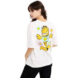 Cotton Soul Garfield Good Vibes Damen T-Shirt, vintage white, Small von Cotton Soul