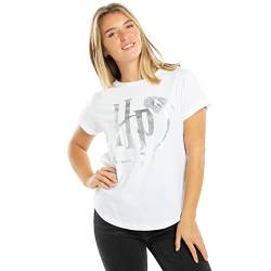 Cotton Soul Harry Potter Hp Metallic Damen-T-Shirt, Schwarz, weiß, M von Cotton Soul