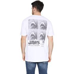 Cotton Soul Jaws No Swimming Herren-T-Shirt, Weiß, weiß, M von Cotton Soul