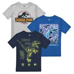 Cotton Soul Jurassic Park Trex & Raptor Pack Jungen T-Shirt, Pack Multi, multi, L von Cotton Soul