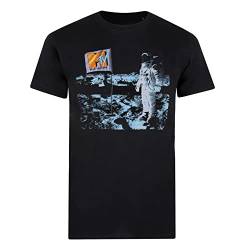 Cotton Soul MTV Moon Unisex T-Shirt, Schwarz, Schwarz - Mtv Moon, XXL von Cotton Soul