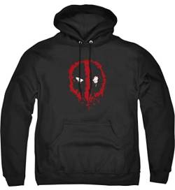 Cotton Soul Marvel Deadpool Paint Logo Herren Kapuzenpullover, Schwarz, Schwarz , S von Cotton Soul