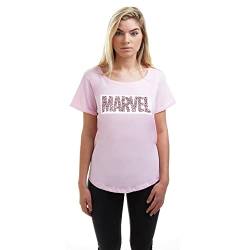 Cotton Soul Marvel Leoparden-Logo, modisches Damen-T-Shirt, Hellrosa, Light Pink, M von Cotton Soul