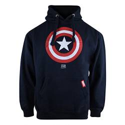 Cotton Soul Marvel Shield Logo Herren Hoodie, navy, L von Cotton Soul