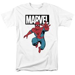 Cotton Soul Marvel Spiderman Jump Herren-T-Shirt, Weiß, weiß, XXL von Cotton Soul