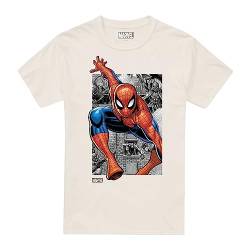 Cotton Soul Marvel Spiderman Rettung Herren T-Shirt, Natur, XLG von Cotton Soul