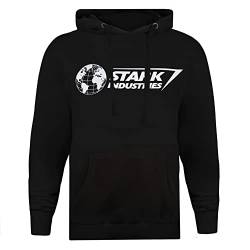 Cotton Soul Marvel Stark Industries Iron Man Herren Hoodie, Heather Grey, Schwarz - Marvel Stark Industries Iron Man, XL von Cotton Soul