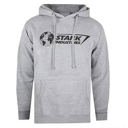 Cotton Soul Marvel Stark Industries Iron Man Herren Hoodie, Schwarz, grau meliert, M von Cotton Soul