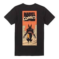 Cotton Soul Marvel X-Men Vintage Wolverine Herren T-Shirt, Schwarz, LRG von Cotton Soul