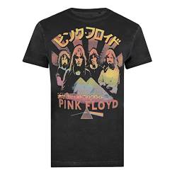 Cotton Soul Pink Floyd Japan Arch Herren Vintage Wash T-Shirt Vintage Schwarz, Schwarz , L von Cotton Soul