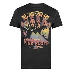 Cotton Soul Pink Floyd Japan Arch Herren Vintage Wash T-Shirt Vintage Schwarz, Schwarz , XXL von Cotton Soul