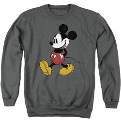 Cotton Soul Pop Culture Herren Crew Sweatshirts, Disney Mickey Mouse Classic Walk Holzkohle, L von Cotton Soul