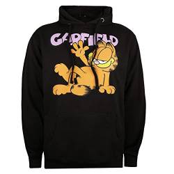 Cotton Soul Pop Culture Herren Hoodies, Schwarz - Garfield Gruß, M von Cotton Soul