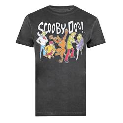 Cotton Soul Scooby Doo Scooby Doo Gang Herren-T-Shirt, Vintage-Stil, Schwarz, Vintage Black, XL von Cotton Soul