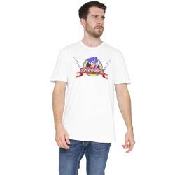 Cotton Soul Sonic The Hedgehog Pixel Game Start Mens T Shirt, White, X-Large von Cotton Soul