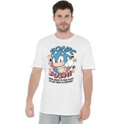 Cotton Soul Sonic The Hedgehog Sonic Sushi Mens T Shirt, White, XX-Large von Cotton Soul