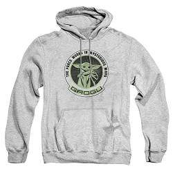 Cotton Soul Star Wars Mandalorian Grogu Mysterious Ways Hoodie, Grau Meliert, Grey Heather, L von Cotton Soul