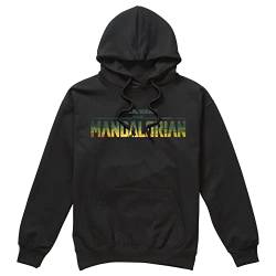 Cotton Soul Star Wars Mandalorian Landscape Logo Herren Kapuzenpullover, Schwarz, Schwarz , XL von Cotton Soul