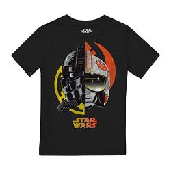 Cotton Soul Star Wars Split Helmet Kids T Shirt, Black, 7-8 Years von Cotton Soul