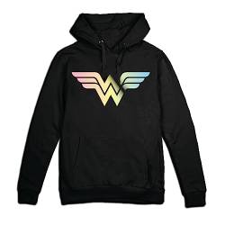 Cotton Soul Wonder Woman Basic Logo Gradient Damen Hoodie, Schwarz, MED von Cotton Soul