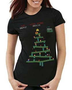 CottonCloud Kong Weihnachten Damen T-Shirt Xmas Weihnachtsbaum, Größe:L von CottonCloud