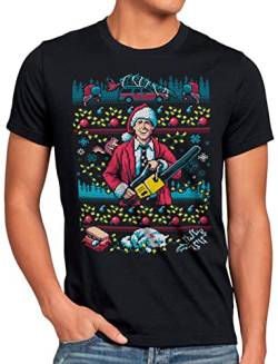 CottonCloud Pugly Sweater Herren T-Shirt mops Hund Xmas Weihnachten Weihnachtspullover Pulli Ugly Sweater Strick, Größe:4XL, Farbe:Schwarz von CottonCloud