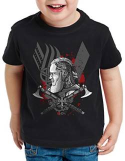 CottonCloud Ragnar Lodbrok T-Shirt für Kinder Wikinger Valhalla, Größe:128 von CottonCloud