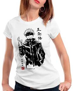 CottonCloud Satoru Gojo Damen T-Shirt Kaisen Anime Japan Manga, Größe:M von CottonCloud