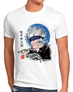 CottonCloud Satoru Gojo Herren T-Shirt Kaisen Anime Japan Manga, Größe:L von CottonCloud