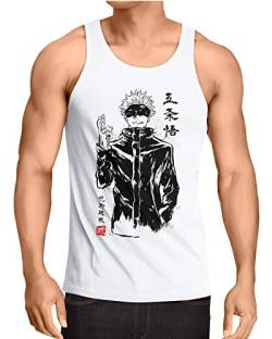 CottonCloud Satoru Gojo Herren Tank Top Kaisen Anime Japan Manga, Größe:L von CottonCloud