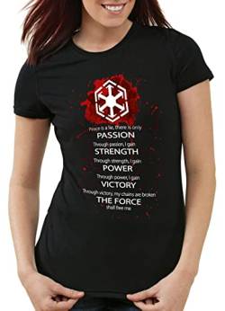 CottonCloud Sith Code Damen T-Shirt Lord Ritter dunkle Seite Rebellion, Farbe:Schwarz, Größe:XXL von CottonCloud