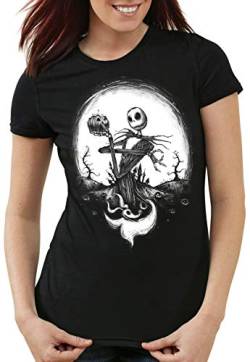 CottonCloud Skellington Jack Damen T-Shirt Christmas Before Nightmare, Größe:L von CottonCloud