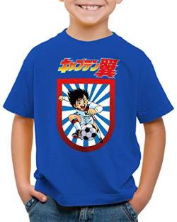 CottonCloud Tsubasa T-Shirt für Kinder tollen fußballstars wm em, Farbe:Blau, Größe:104 von CottonCloud