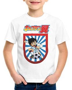 CottonCloud Tsubasa T-Shirt für Kinder tollen fußballstars wm em, Farbe:Weiß, Größe:128 von CottonCloud