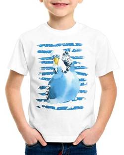 CottonCloud Wellensittich T-Shirt für Kinder Kleiner Vogel Feder, Größe:140 von CottonCloud