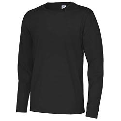 Cottover - T-Shirt für Herren Langärmlig (XL) (Schwarz) von Cottover