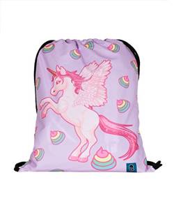 Coucharmy Jahn2 Unicorn Poop Einhorn Friends Freunde Turnbeutel Rucksack Sport Beutel Gymbag Gymsack Stoffbeutel Rucksack Hipster Tasche (ca. 32 x 39 cm) (Unicorn Rainbow Poop) von Coucharmy